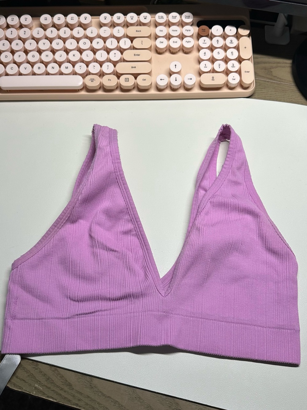 PINK Victoria's Secret Lavender Ribbed Bralette
